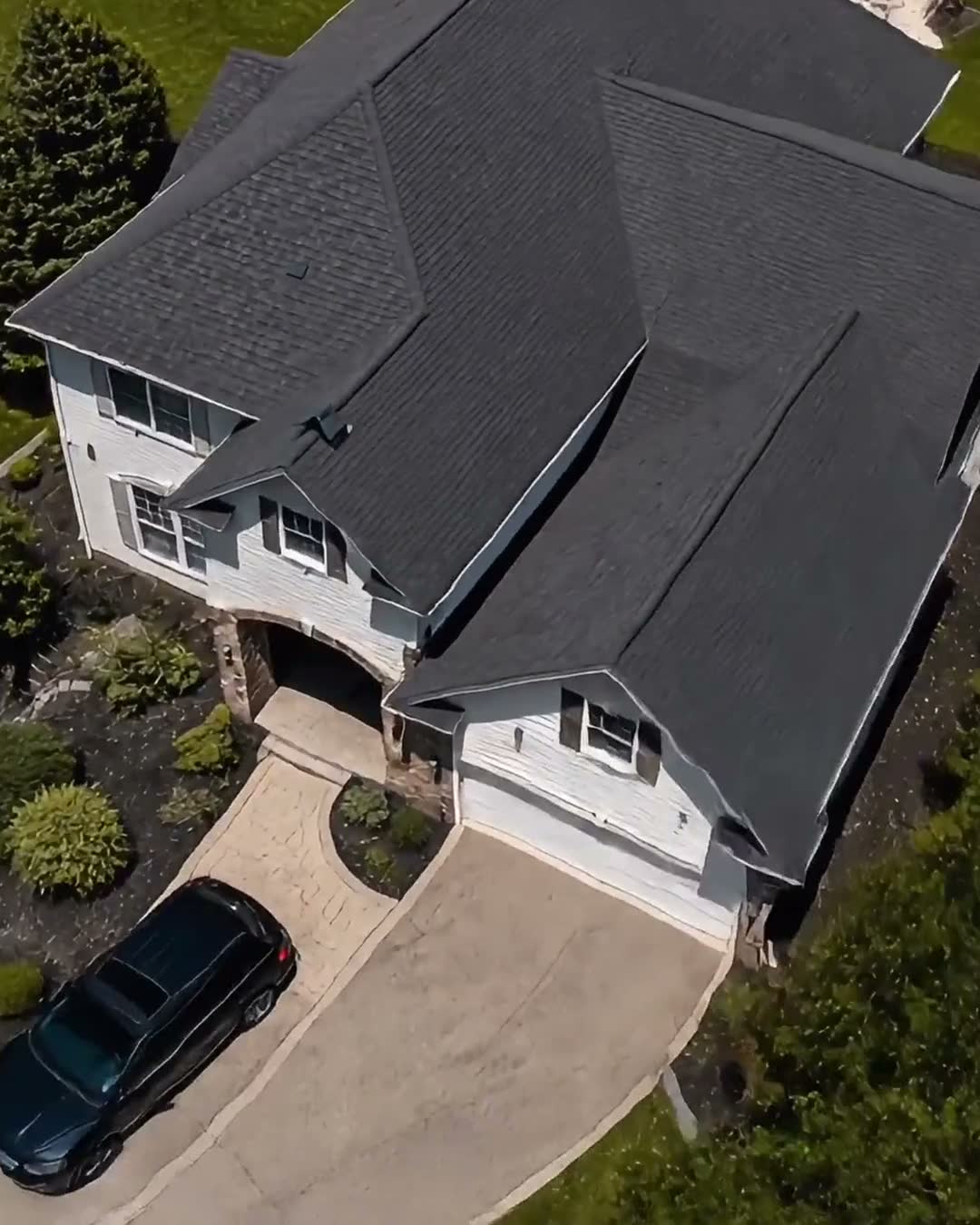 The finished roof, from above